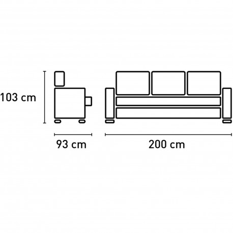 Sofá 3 lugares VICENZO relax manual - Sofas Relax