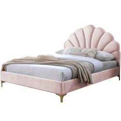 Cama de casal FLORA - rosa