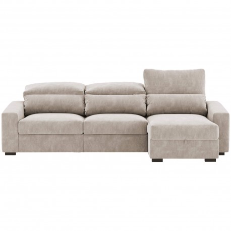 ALABAMA Reversible Chaise Longue Sofa with Bed and Storage - Sofas with Chaise Longue