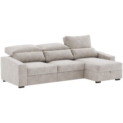 ALABAMA Reversible Chaise Longue Sofa with Bed and Storage - Sofas with Chaise Longue