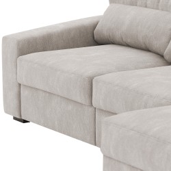 ALABAMA Reversible Chaise Longue Sofa with Bed and Storage - Sofas with Chaise Longue