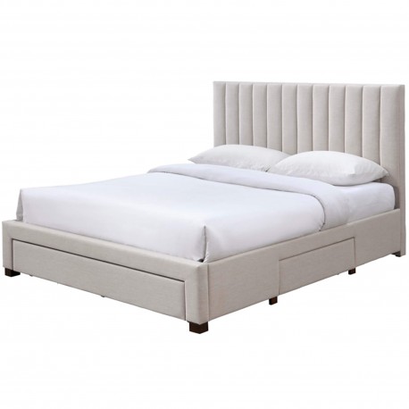 Cama de casal BELLA - BRANCO AVEIA