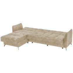 Sofá chaise longue reversível LIRA - creme