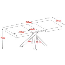 Mesa extensível ADAM (160-240cm) - Dining Tables