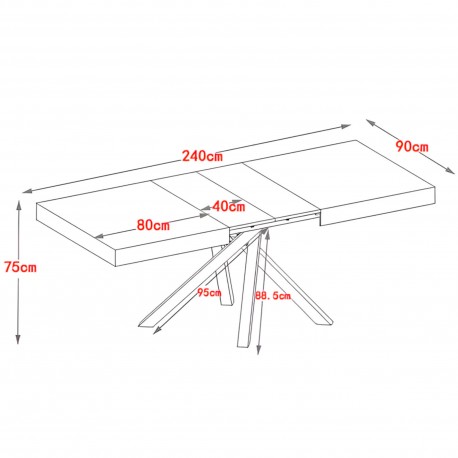 Mesa extensível ADAM (160-240cm) - Dining Tables