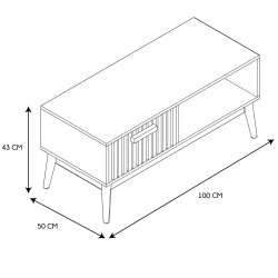 Mesa de centro KLAUS - carvalho