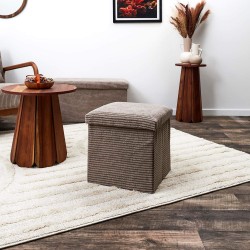 Pouf CORKI com arrumação - taupe