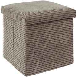 Pouf CORKI com arrumação - taupe