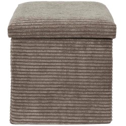 Pouf CORKI com arrumação - taupe