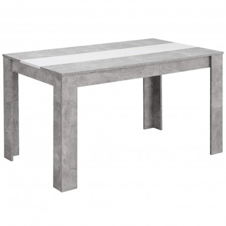 Pack mesa DOMUS + 6 cadeiras ZARA II - betão e branco