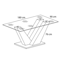 Pack mesa PATRICIO II + 4 cadeiras NATALIA II - Table and Chair Sets