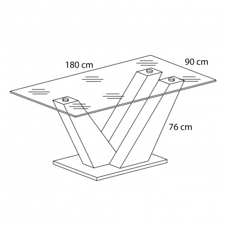 Pack mesa PATRICIO II + 4 cadeiras NATALIA II - Table and Chair Sets