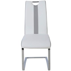 Pack mesa PATRICIO II + 4 cadeiras NATALIA II - branco e cinzento Pack mesa PATRICIO II + 4 cadeiras NATALIA II - branco e cinzento