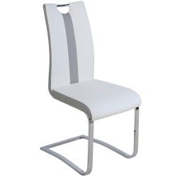 Pack mesa PATRICIO II + 4 cadeiras NATALIA II - branco e cinzento Pack mesa PATRICIO II + 4 cadeiras NATALIA II - branco e cinzento