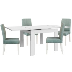 Pack mesa extensível BUDAPESTE + 4 cadeiras JULLIETE - Table and Chair Sets