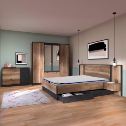 Pack quarto completo MONTREAL + colchão SPRING ROLLER - Rooms Collections