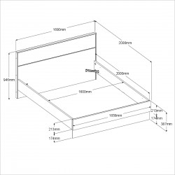 Pack quarto completo MONTREAL + colchão SPRING ROLLER - Rooms Collections