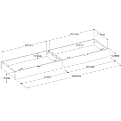 Pack quarto completo MONTREAL + colchão SPRING ROLLER - Rooms Collections