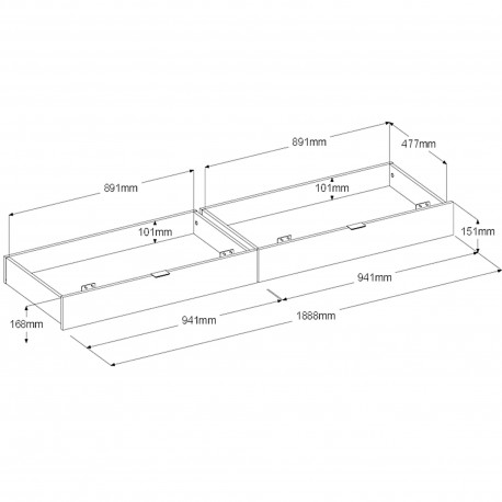 Pack quarto completo MONTREAL + colchão SPRING ROLLER - Rooms Collections