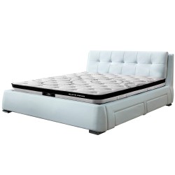 Pack cama ANTONIO + colchão BLACK SWAN - branco