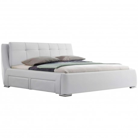 Pack cama ANTONIO + colchão BLACK SWAN - branco