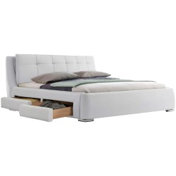 Pack cama ANTONIO + colchão BLACK SWAN - branco