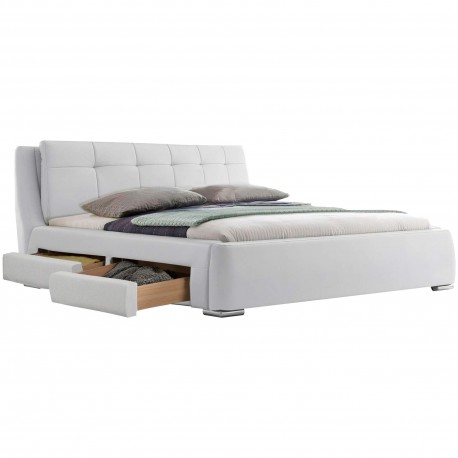 Pack cama ANTONIO + colchão BLACK SWAN - branco