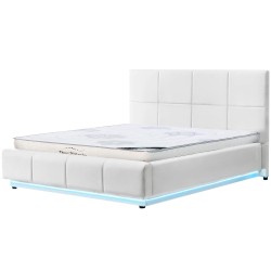 Pack cama de casal elevatória INFINITY II + colchão NEW PALACIO + LED - Packs Double Beds