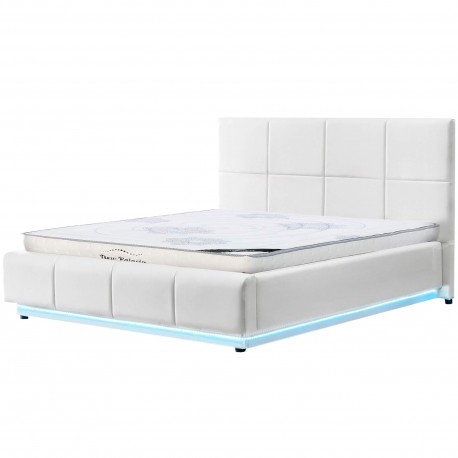 Pack cama de casal elevatória INFINITY II + colchão NEW PALACIO + LED - Packs Double Beds