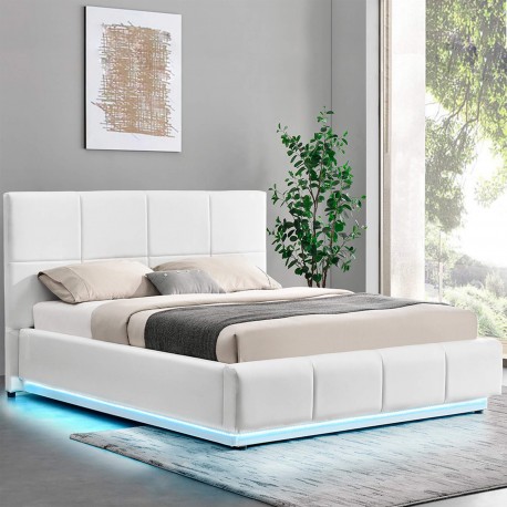 Pack cama de casal elevatória INFINITY II + colchão NEW PALACIO + LED - Packs Double Beds