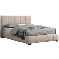 Pack cama de casal elevatória ALBERTO II + colchão PRESTIGE - bege