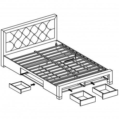 Pack cama de casal BIA + colchão NEW PALACIO