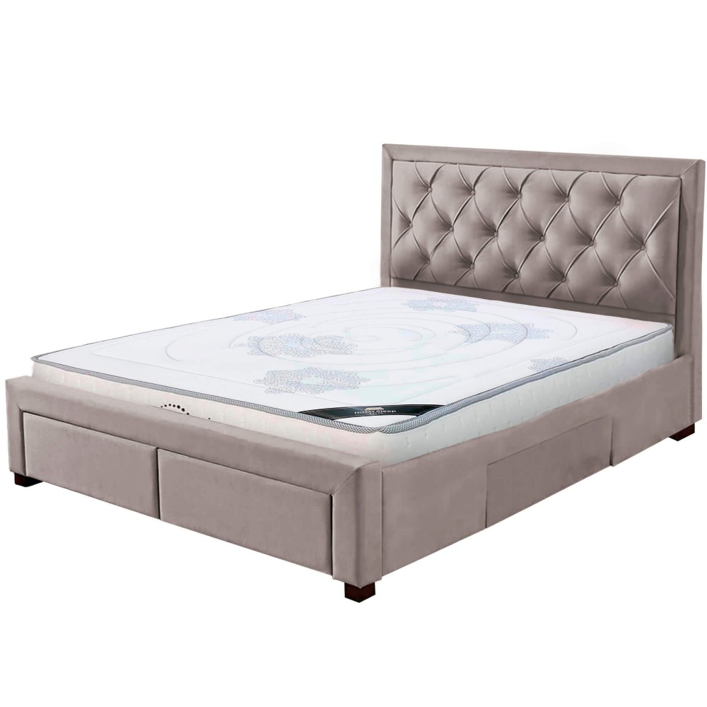 Pack cama de casal BIA + colchão NEW PALACIO
