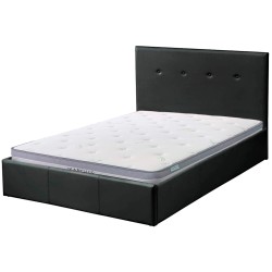 Cama de casal BETTY II + colchão MARQUIS - preto