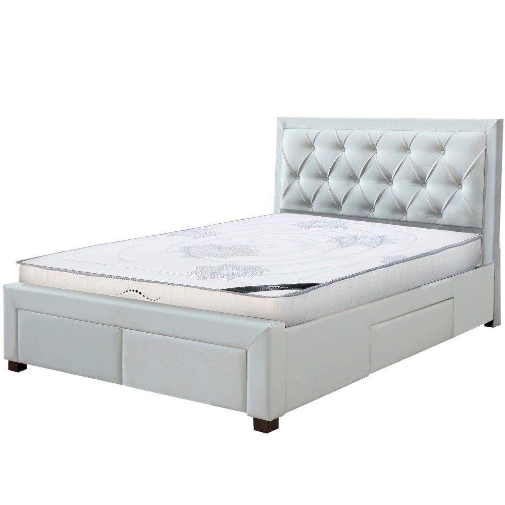 Pack cama de casal BIA + colchão NEW PALACIO