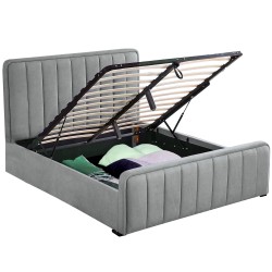 Pack cama de casal elevatória FLOW + colchão NEWPALACIO - cinzento