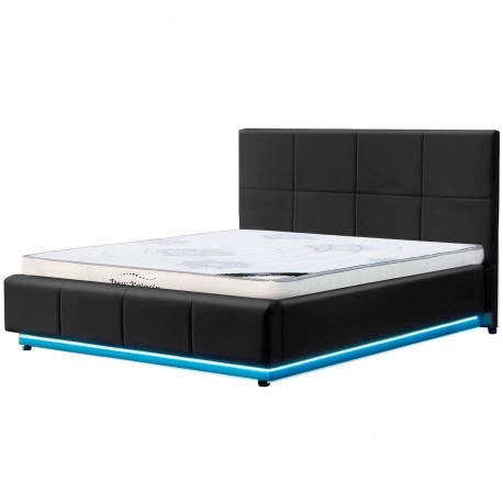 Pack cama de casal elevatória INFINITY II + colchão NEW PALACIO + LED - Packs Double Beds