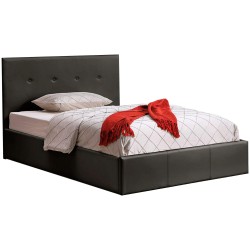 Pack cama de casal BETTY + colchão SPRING ROLLER - preto