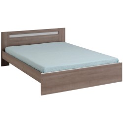 Pack cama de casal LONGORIA + colchão SPRING ROLLER - castanho