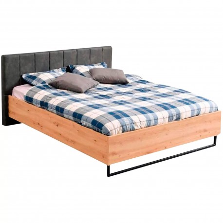 Pack cama de casal SARDENHA + colchão SPRING ROLLER - carvalho artesanato e preto