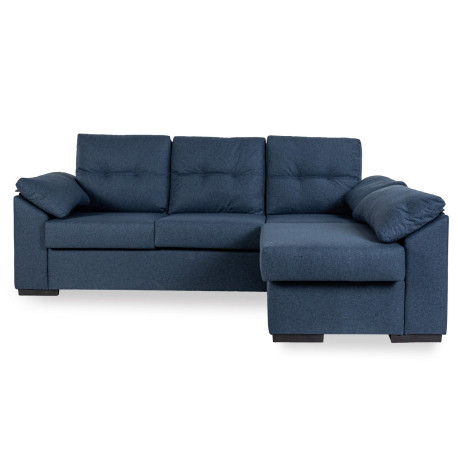 Sofá chaise lounge reversível ESMERALDA - azul Sofá chaise lounge reversível ESMERALDA - azul
