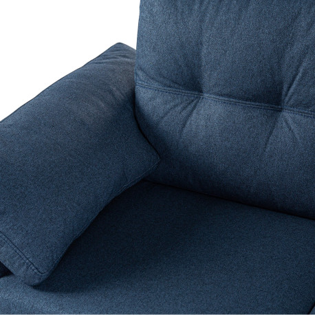 Sofá chaise lounge reversível ESMERALDA - azul Sofá chaise lounge reversível ESMERALDA - azul