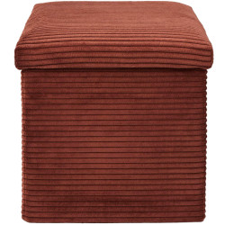 Pouf CORKI com arrumação - terracota