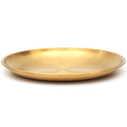 Bandeja decorativa BULLDOG III - branco e dourado