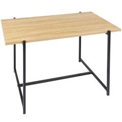 Mesa de centro alta LOKA - carvalho e preto