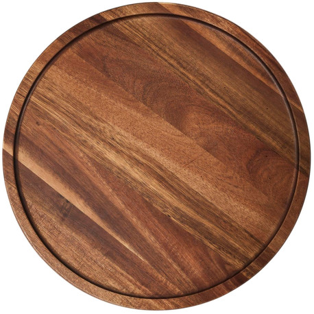 Conjunto de mesas de apoio ACACIA redondas - carvalho escuro Conjunto de mesas de apoio ACACIA redondas - carvalho escuro