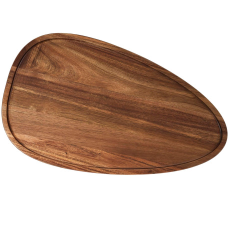 Conjunto de 2 mesas de apoio triangulares ACACIA - carvalho escuro