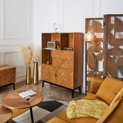 Estante FELIX - carvalho e preto Estante FELIX - carvalho e preto