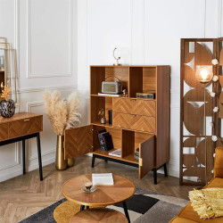 Estante FELIX - carvalho e preto Estante FELIX - carvalho e preto