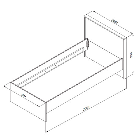 Pack cama VARADERO + colchão SPRING ROLLER - Packs Single Beds